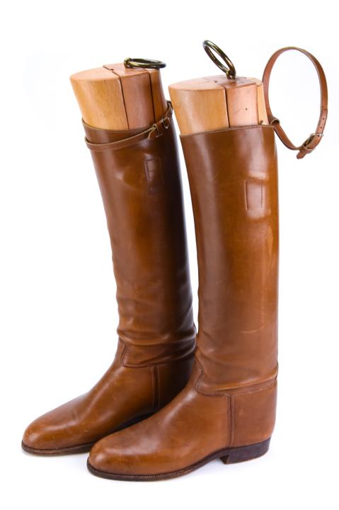 Antique / Vintage Leather Riding Equestrian Boots: Antique / Vintage Leather Riding Equestrian Boots. Measure 20.5 inches in height.