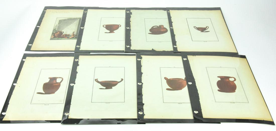 Eight 18th C French Ancient Vessel Engravings (1 of 10)