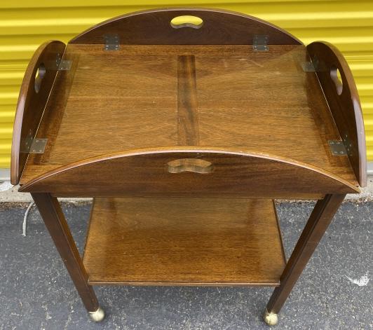 Mahogany Butlers Table / Tray On Casters (1 of 5)