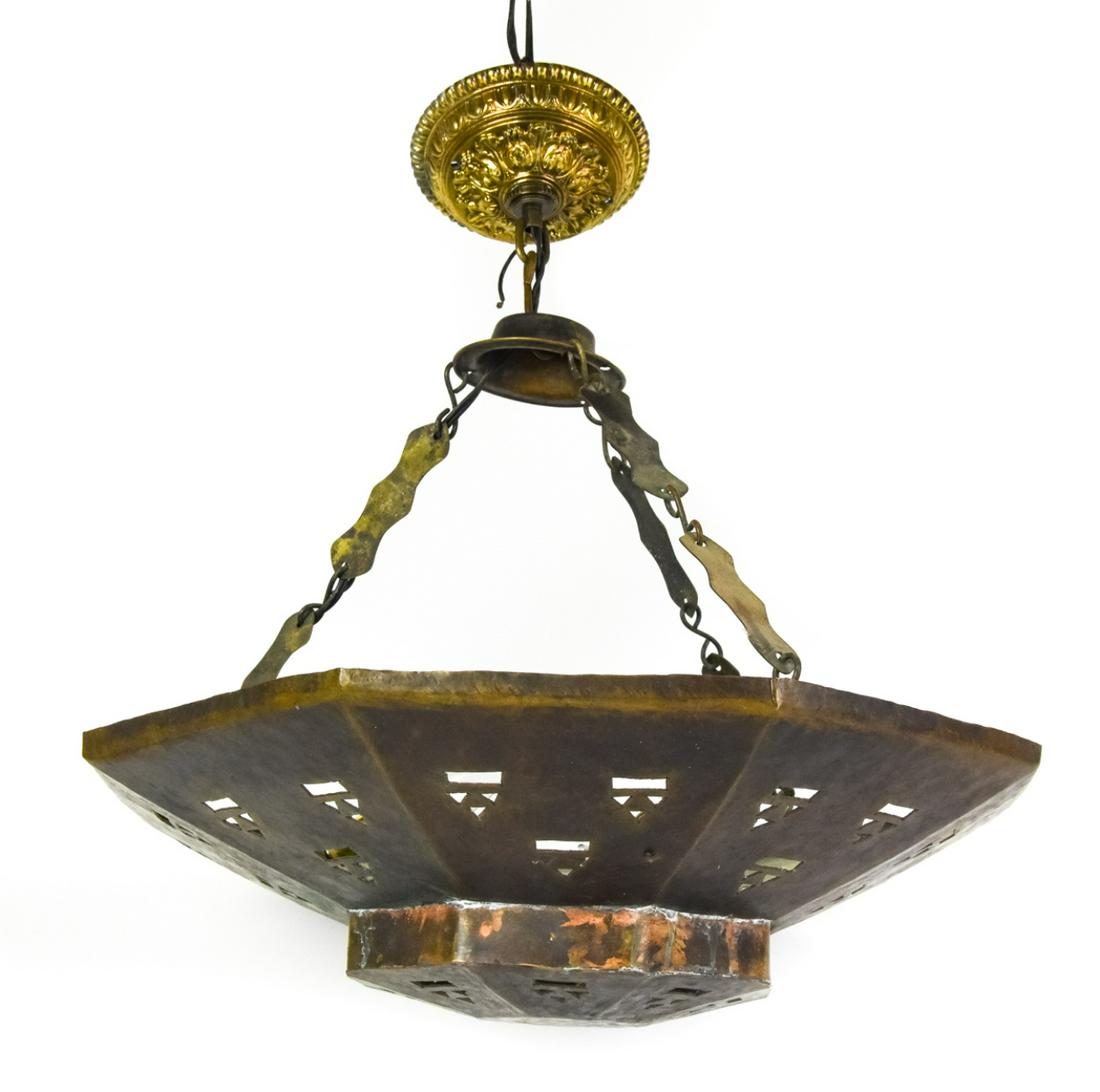 Warehouse of Tiffany Pierced Copper Pendant Light (1 of 7)