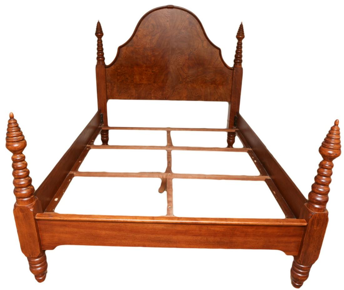 Vintage Turned Four Poster Queen Bed Frame (1 of 6)