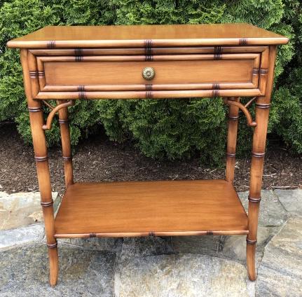 Chippendale Chinoisserie Faux Bamboo End Table (1 of 4)