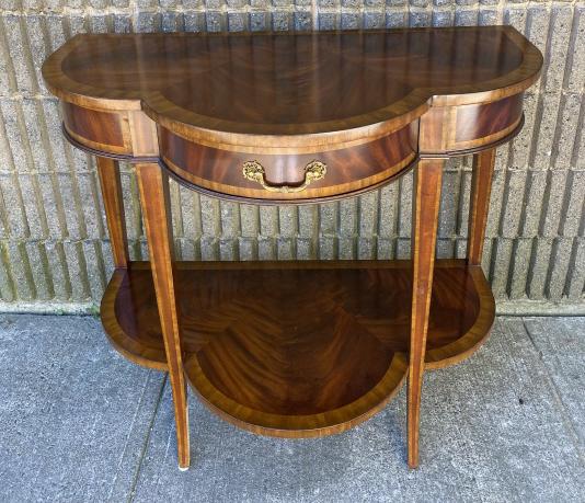 Maitland Smith Serpentine Demilune Side Table (1 of 7)