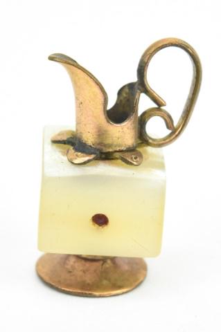 Antique 19th C Figural Ewer Agate Pendant or Charm (1 of 5)