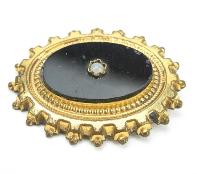 Antique 19th C Victorian Gold Filled Brooch (1 of 6)