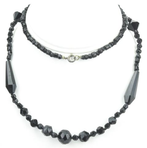 Antique Art Deco Flapper Era French Jet Necklace (1 of 7)