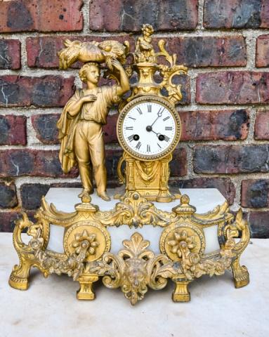 Antique French Empire Figural Mantel Clock (1 of 6)
