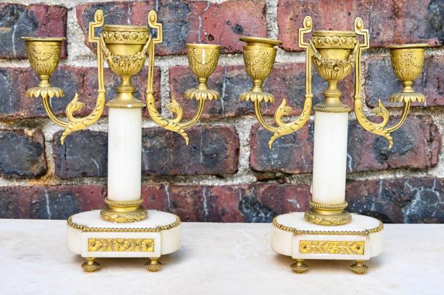 Pair Neoclassical Candelabras Black Starr & Frost (1 of 7)