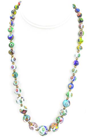 Antique Italian Murano Art Glass Bead Necklace (1 of 6)