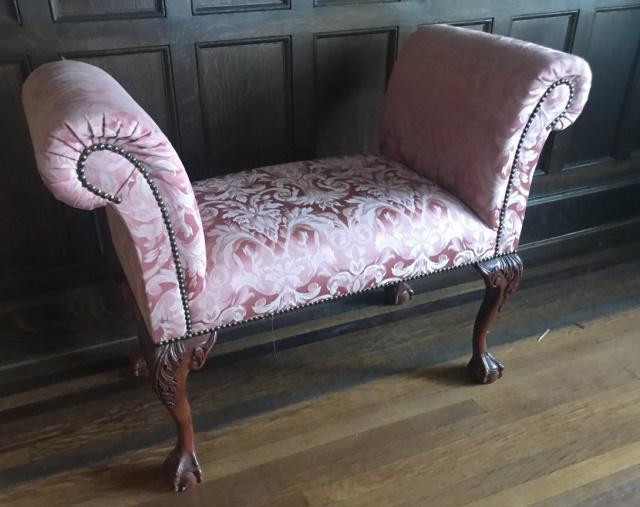 Antique English Chippendale Style Carved Leg Bench (1 of 3)