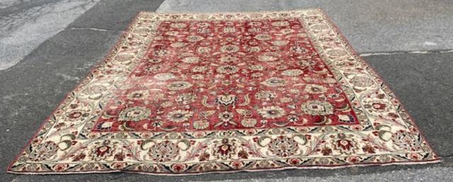 Persian Nain Style Wool Rug / Carpet (1 of 7)