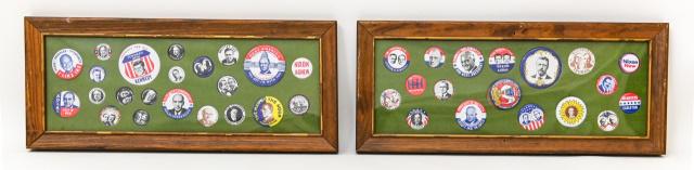 Two Framed Presidential Campaign Pins Nixon JFK (1 of 10)