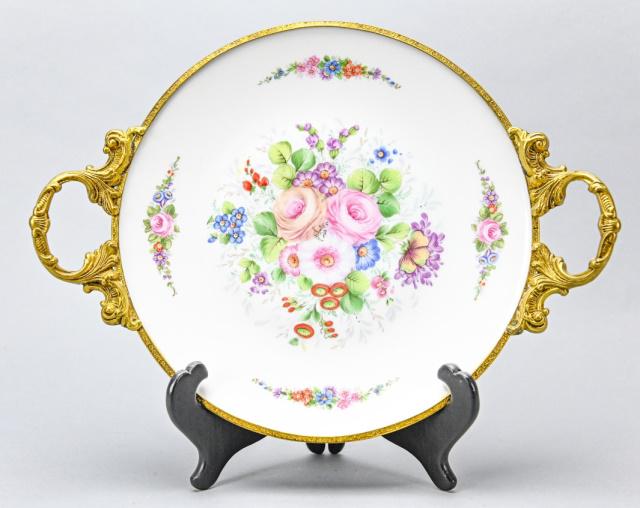 Limoges Porcelain St. Martial Plate Mounted Ormolu (1 of 7)