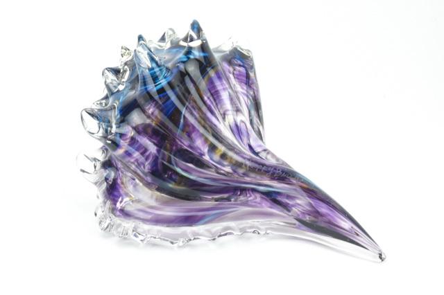Contemporary Art Glass Sea Shell Form Sculpture (1 of 8)