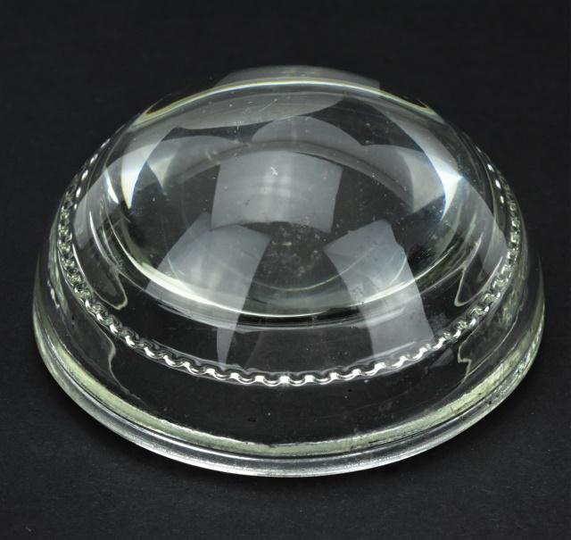 Antique Convex Glass Library Magnifier for Books: Antique Convex Glass Library Magnifier for Books. Measures 3.25 inches in diameter.