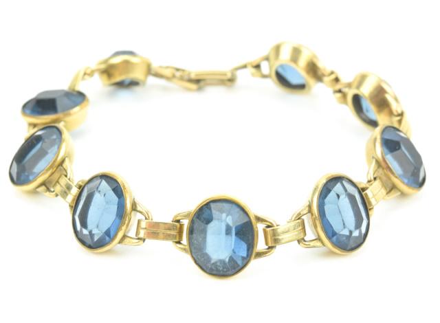 Retro Era Gold Filled & Amethyst Crystal Bracelet (1 of 6)