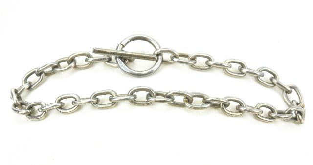 Estate Sterling Silver Rolo Link Charm Bracelet (1 of 6)