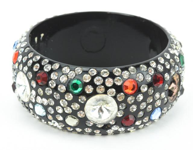 Vintage Rhinestone Decorated Bangle Bracelet (1 of 6)