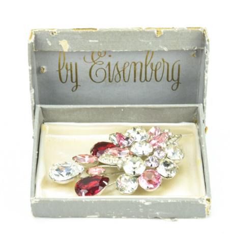 Vintage Eisenberg Costume Jewelry Brooch w Box (1 of 10)