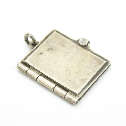 Antique Sterling Silver Book Form Locket Pendant (1 of 6)