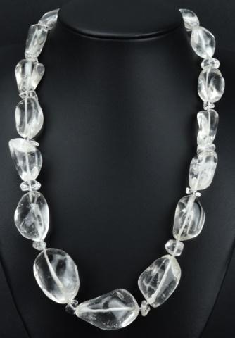 Estate 600 Carat Tumbled Rock Crystal Necklace (1 of 7)