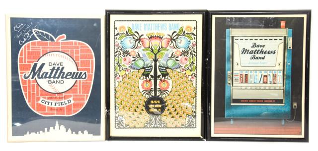 3 Dave Matthews Band Framed Concert Posters (1 of 9)
