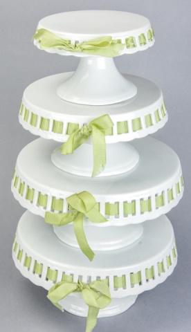 2's Co. Stacking Porcelain Pedestal Cake Stands (1 of 9)