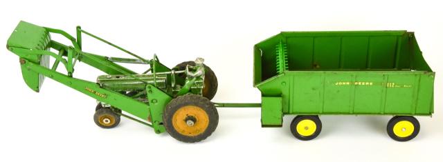 Vintage John Deere Toy Farm Tractor & Attachment (1 of 6)