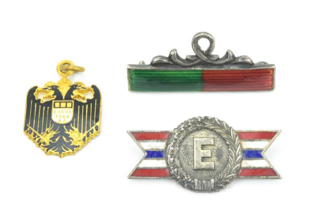 Antique Enamel Military Brooch / Pins & Pendant (1 of 8)