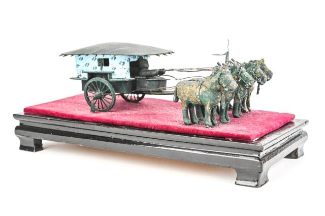 Antique Chinese Horse Drawn Carriage Figure Group (1 of 8)