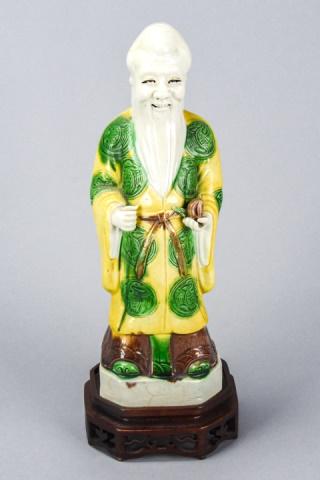 Chinese Porcelain Male Figure On Wooden Stand (1 of 9)
