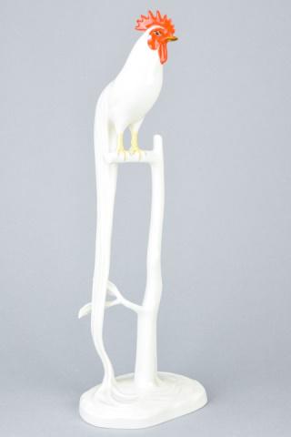 Noritake Bone China Long Tailed Rooster Figurine: Noritake Bone China Long Tailed Rooster Figurine. With manufacturer's mark to bottom. Measures 13 inches x 4.5 inches x 3.5 inches.