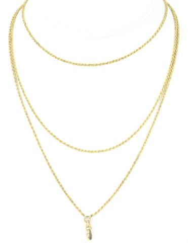 Antique 19th C Rope Twist Chain Dog Clip Necklace (1 of 6)