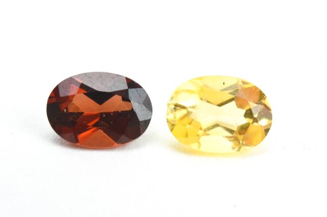 Loose Oval Cut Citrine & Oval Cut Tourmaline (1 of 6)