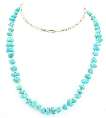 Vintage Native American Turquoise Bead Necklace (1 of 8)