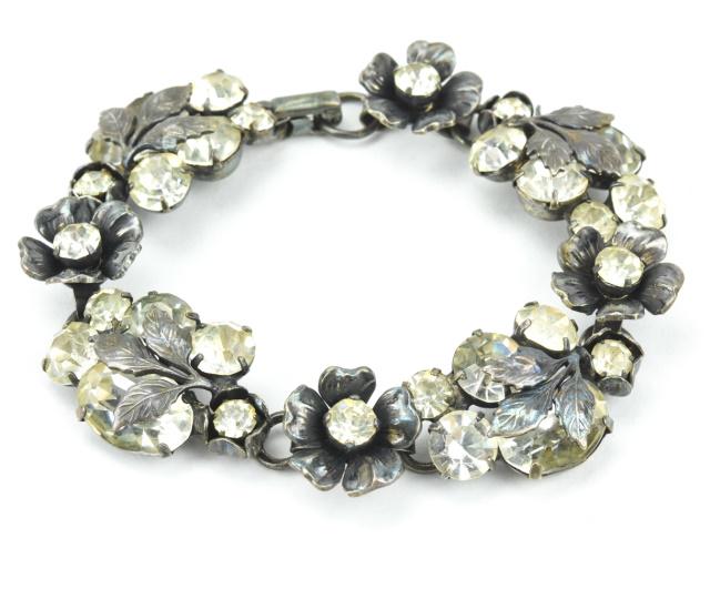 Vintage Costume Jewelry Signed Coro Paste Bracelet (1 of 8)