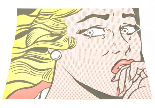 Signed Lichtenstein Crying Girl Gallery Invitation (1 of 7)