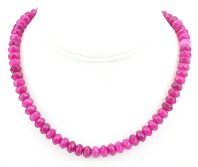 14kt Gold Clasp & 150 Carat Ruby Bead Necklace (1 of 6)