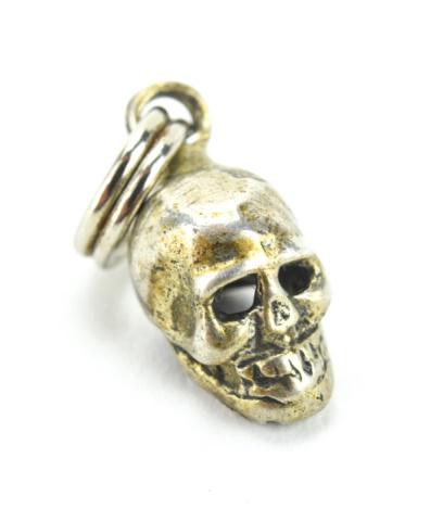 Estate Sterling Silver Memento Mori Skull  Pendant. (1 of 4)