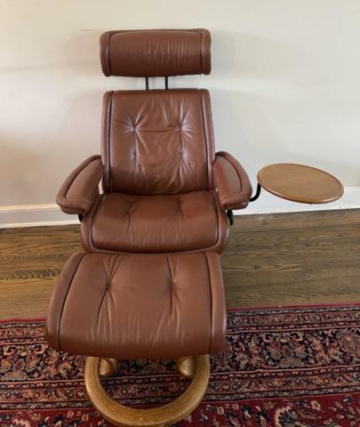 Danish Modern Eames Style Reclining Leather  Lounge (1 of 9)