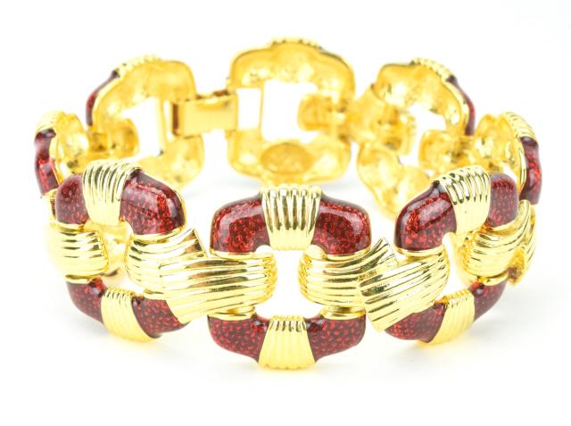 Joan Rivers Enamel & Gilt  Articulated Bracelet (1 of 5)