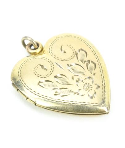 Estate Edwardian Style Gold Filled Heart Locket (1 of 6)