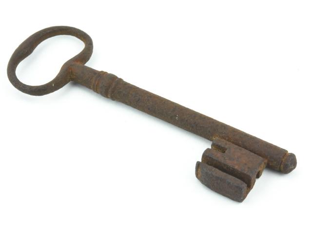 Large Antique 19th European Iron Skeleton Key (1 of 7)