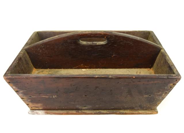 Large Antique Hand Carved Tool Caddy (1 of 7)