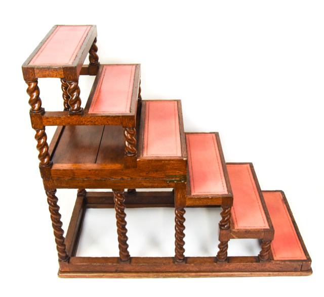 Antique Barley Twist Metamorphic Library Steps (1 of 13)