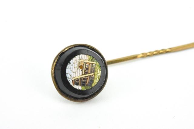 Antique 19th C 10kt Gold Coliseum Micro Mosaic (1 of 7)