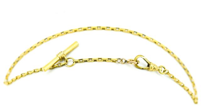 Antique Gold Fill Watch Chain Dog Clip & Jump Ring (1 of 6)