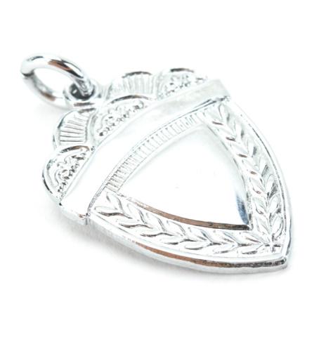 Estate English Style Shield Form Necklace Pendant (1 of 5)