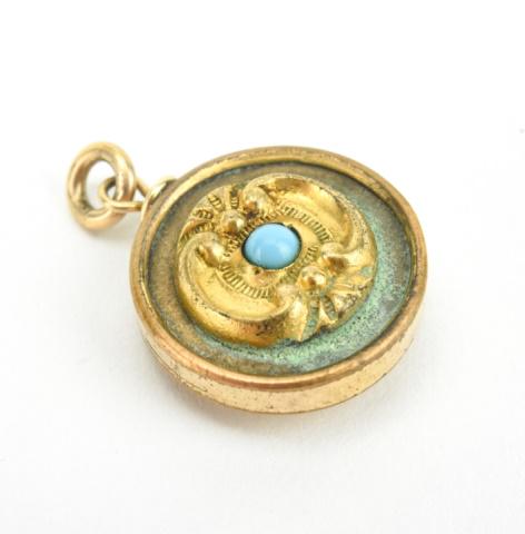 Antique Gold Filled Double Sided Pendant Charm (1 of 4)
