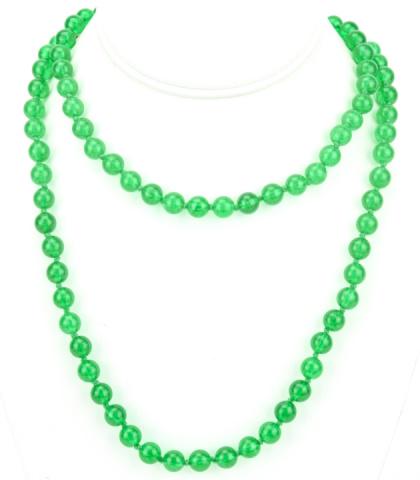 Opera Length Green Nephrite Jade Necklace Strand (1 of 6)